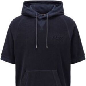 Boss cotton terry hoodie - Navy